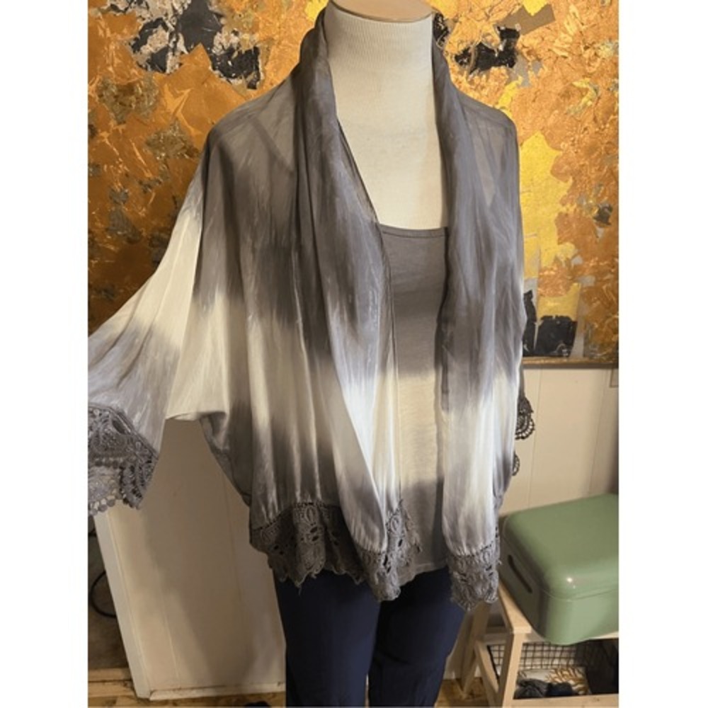Tempo Paris Tie Dyed Silk Topper & Matching Tank Set M